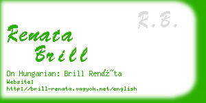 renata brill business card